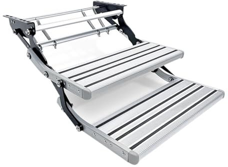 Doppeltrittstufe Für Wohnwagen,Elektrische Trittstufe 2 Step Aluminium Trittstufe Tritt Einstieg Für Wohnmobil Wohnwagen