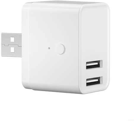 HOHOVYVY Wireless USB Smart Adapter,USB Smart Switch WiFi Netzteil Für Tuya App Fernbedienung Zeitschaltuhr(WiFi)