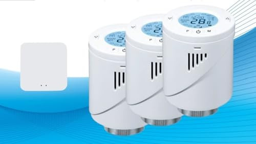 ROB Smartes Heizkörperthermostat-Starterset,ST 3 Set 3 Thermostate und EIN Internet-Gateway