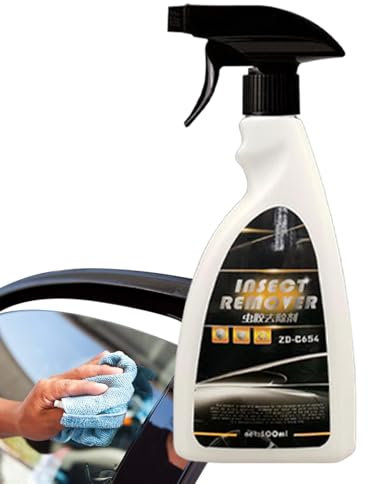 Removedor de savia de árbol para autos, potente limpiador de ventanas de coche, 500 ml, solución de borrador de neblina de parabrisas, suministros de detalles automáticos, desengrasante seguro para