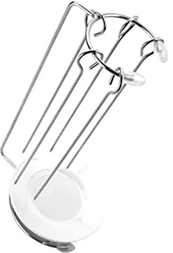 BESPORTBLE Stainless Steel BBQ Hanging Rack and Kebab Holder for Outdoor Barbecue 5 Skewers, Practical Grill Hanging Rack for Chicken Meat and Barbecue Supplies
