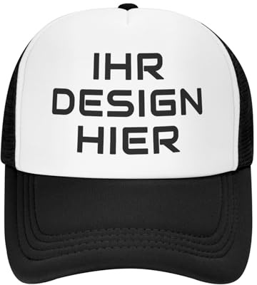 Tingwei personalisiert Cap personalisierte Basecap personalisiertes Cap mit Foto/Logo/Text Cap selbst gestalten für Männer&FrauenBaseballkappe, verstellbare Trucker-Kappe aus Baumwolle,Unisex-Dad-Hut