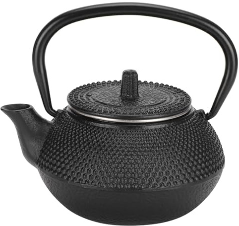 Tetera de hierro fundido estilo japonés con colador para uso doméstico con capacidad de 0,3 L