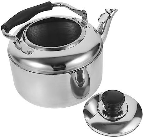 FUNNETOYU Bouilloire Sifflante Acier Inoxydable Bouilloire de Cuisine Résistante Chaleur pour Thé Compatible avec Cuisinières à Induction et Gaz