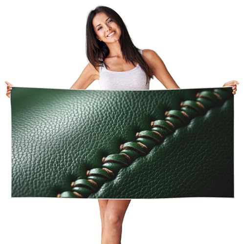 Baseball Lace Close Up Print Beach Pool Bath Towels, 27.5x55in Quick Dry Absorbent Bath Towels,for Adults, Travel, Camping