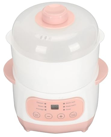Zerodis Pentola di Stufato Elettrico Cottura Lenta 1l Pentola di Zuppa in Ceramica con Prevenzione della (Plug 220v)