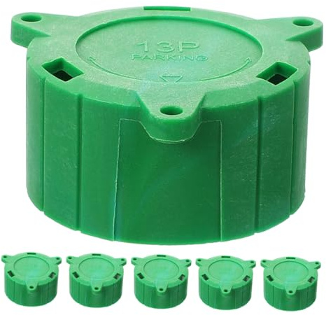 Gatuida 6pcs 13 Pin Trailer Connector Covers Green Protective Caps for 13 Pin Trailer Plug Socket Dustproof Design Suitable for and Caravan Accessories