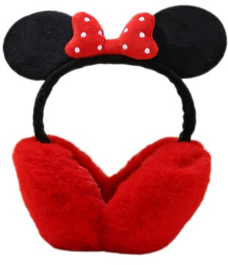 XNDZ Cache-oreilles d'hiver pour filles avec oreilles de souris pour tout-petits enfants en peluche douce chaude cache-oreilles d'extérieur pliables cadeaux pour filles