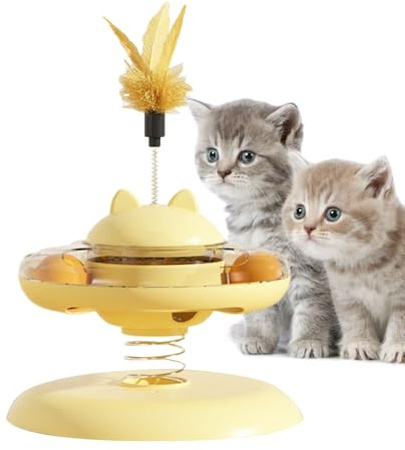 Katzenspielzeug für Snacks, rutschfeste Unterseite mit Kugelbahn und langsamem Spender, interaktives Fütterungsspielzeug, für Katzen und alle Größen