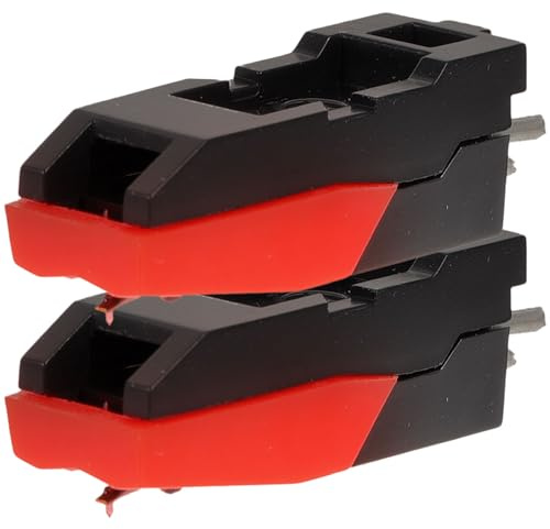 ERINGOGO Puntine di Ricambio per Giradischi 2 Pezzi Ago dello Stilo in Plastica Attacco Stilo Semplice per Giradischi Vinili e Accessori Dj