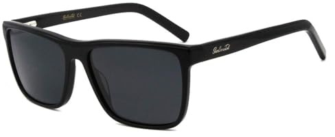 SunCristal Polarisierte Sonnenbrille für Männer Unisex großer Rahmen UV400 Schutz Quadratische Sonnenbrille