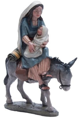 Fuga Egitto, Vergine con bambino | Figure misteriose |Figure del presepe |Serie 11 cm| Progettato da José Luis Mayo Decorazione natalizia |Nascita