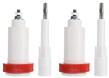 4 Coppie Connettori Ad Alta Tensione Spine Prese Bianco E Rosso Banana Cross Jack 10KV 2 mm