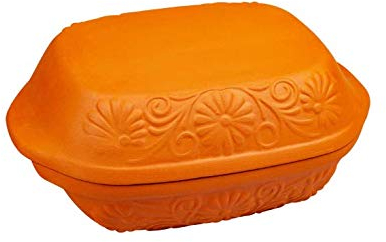 MIKONI Thermo Steingut 4 L Thermo Keramiktopf Brottopf 2,5kg Tontopf