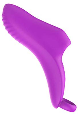 Legou Vibromasseur à doigts Électrique Masseur sans Fil en Silicone Ajustez vos doigts Etanche pour les Adultes Violet 11.6 * 4.7 * 2.5CM