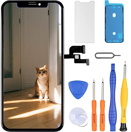 LL TRADER para iPhone X Display 5.8 Pulgadas, Retina OLED Pantalla táctil digitalizador de Repuesto con Herramientas de reparación (Negro)