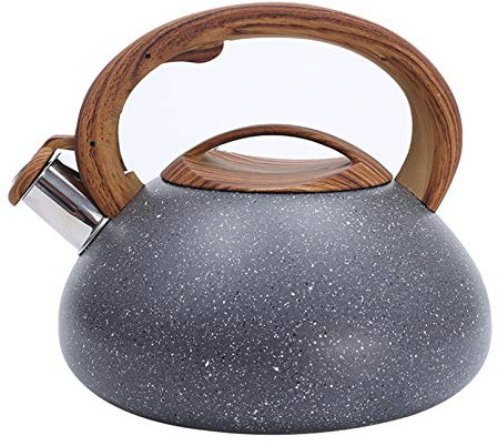 Flute Boiler Electric Kettle Made of Stainless Steel, 3L Thick teapot Electric Tea wash with Heat Resistant Handle, Water Boiler Induction Flute Kettle Camping,Black