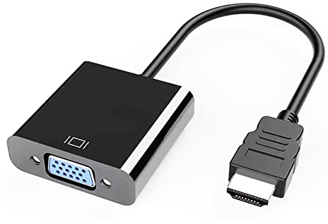 Adaptateur HDMI vers VGA plaqué or vers VGA pour ordinateur de bureau, ordinateur portable, PC, projecteur, HDTV/Chromebook/Roku/Raspberry Pi/Xbox/PS5/PS4 et plus encore
