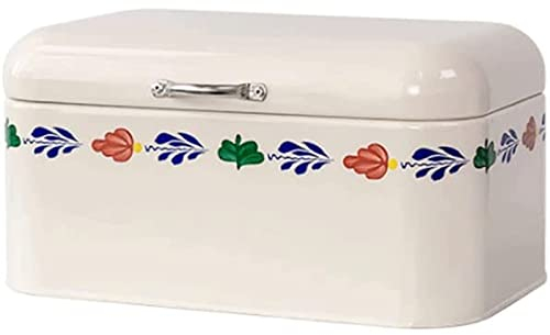 ABGRC Cocina Panera Caja de Pan Beige, Papelera de Pan Vintage para decoración de encimera de Cocina, Soporte para Mantener el Pan Fresco, contenedor de Almacenamiento de Pan Decoración