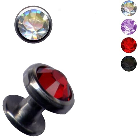 PIERCINGO® Skin-Diver Dermal-Anker Titan G23 Titanium Grade 23 Implantat Micro-Dermal Surface-Piercing G 23 Titan Grad 23 Strass-Stein Zirkonia-Kristall (Aufsatz 4mm, Klar (Weiss, Transparent))