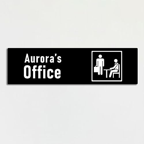 Targa per Porta Personalizzata Da Show the Office | Targa in Acrilico Con Nome Dell'ufficio Personalizzabile | Insegna Del Programma Televisivo The Office Stampata in 3D Personalizzabile