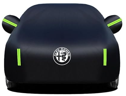 QCHIAN Autoabdeckung für Alfa Romeo Alfa 33/Alfa Arna/Alfa 90/Alfa 75, Auto Abdeckplane wasserdichte Hagelschutz Atmungsaktiv, Allwetter-Vollgarage Autogarage Abdeckung Staubdicht UV-Schutz