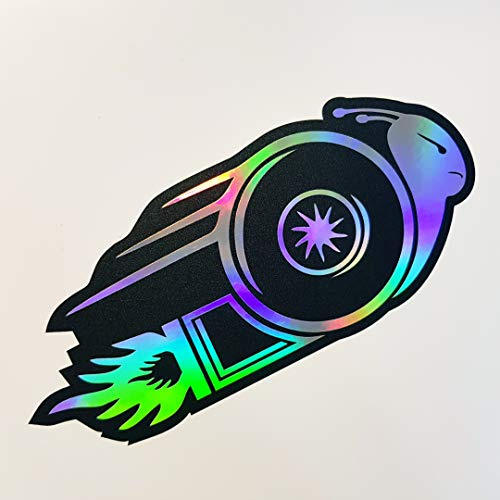 folien-zentrum - 2x Turbo-Schnecke 16x7cm - Auto Aufkleber Oilslick schwarz - OEM & JDM Autosticker Tuning Sticker Decal Autoaufkleber - Farbwechsel Rainbow Flip Flop Hologramm Effekt Fun (2)