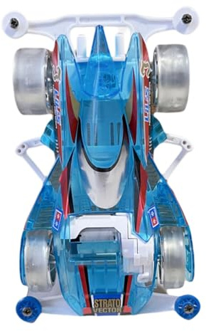 perfk Mini 4WD Car Toy Esperimento Fisico Include Motore, Parti del Telaio, Set di Pneumatici Giocattolo didattico Fatto a Mano Kit Fai da Te per, Blu