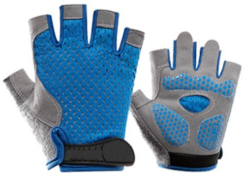 IPENNY Kinder Fahrradhandschuhe Sporthandschuhe rutschfest Atmungsaktiv Anti-Rutsch Gel gepolsterte Fingerlose Handschuhe Straßenreithandschuhe für Camping Training Rudern Yoga