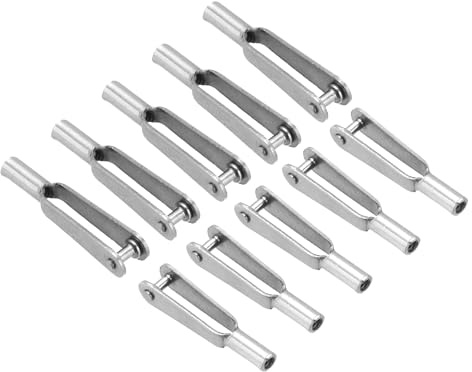 QUARKZMAN 10 Stück Metall-Clevis-Schnellverbinder M2 Gewinde Stahl-Clevis Selbstverriegelnder Clip Befestigungsschwingen für RC-Flugzeug Auto Hubschrauber Modell Ersatz, 2mm x 22mm