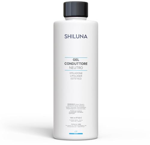 Shiluna – Gel Conduttore Neutro 1000 ml – Incolore, Non Macchia e Non Unge – Gel Professionale per Epilazione, Lipolaser, Radiofrequenza, Ultrasuoni e Trattamenti Estetici