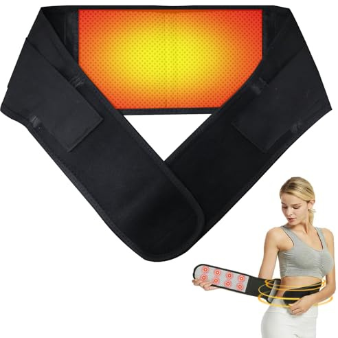UZSUZZ Heated Back Support Belt, Self Heating Waist Lumbar Support Belt for Men & Women, Adjustable Lower Back Support Belt, Magnetic Therapy Lumbar Support Belt, Ideal for Pain Relief