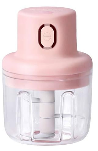 Mini Food Chopper Electric, Food Processor and Blender, USB Charging Portable Vegetable Fruit Meat Garlic Onion Ginger Chopper with 3 Sharp Blades Grinder,Kitchen Gadget (250ML)