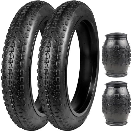 ZUKKA 2er-Pack 24 Zoll Faltbar Fat Bike Tires Heavy Duty E-Bike Reifen 24x3.0 Mantel 76-507 für Folding Bead Tire Elektrofahrrad Reifen Kompatibel Wide Mountain Snow Bicycle