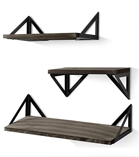 Soportes para Estante ​Soporte Estantería Plegable 2pc / Conjunto Tablero De Madera Estante Flotante Soporte Negro Soporte Pesado Soporte Montado En La Pared Para La Decoración De Sala De Estar Estant