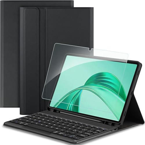 EasyAcc Cover Honor Pad X8a 11 Pollici 2024 con Pellicola Protettiva, Tastiera Italiana, Custodia Rimovibile con Portapenne, Nero