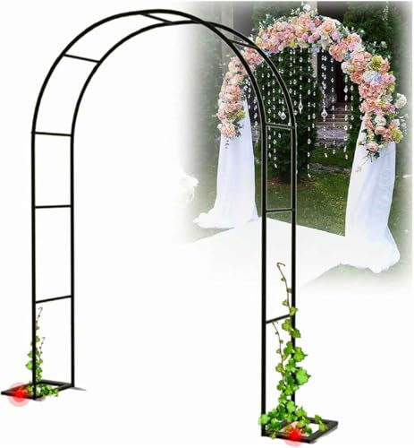 WCQSYY Arche De Jardin en Métal 120Cm 140Cm 240Cm 300Cm 350Cm Large Arche De Mariage Arceau À Rosiers Plante Grimpantes, Arche À Rosiers Exterieur Arche De Jardin,Blanc,W1.4M*H2.3M