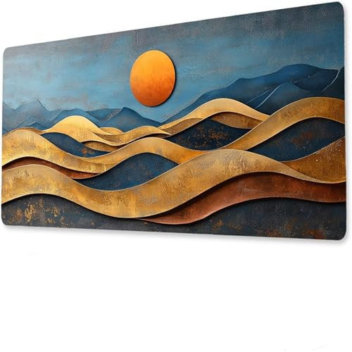 jeihenhg XXL Gaming Mouse Pad 1200x600x4mm línea, Vade Escritorio Antideslizante, Alfombrilla Ratón Grande, Impermeable Alfombrilla Teclado Sol, Tapete de Escritorio Uso doméstico Oficina I-8