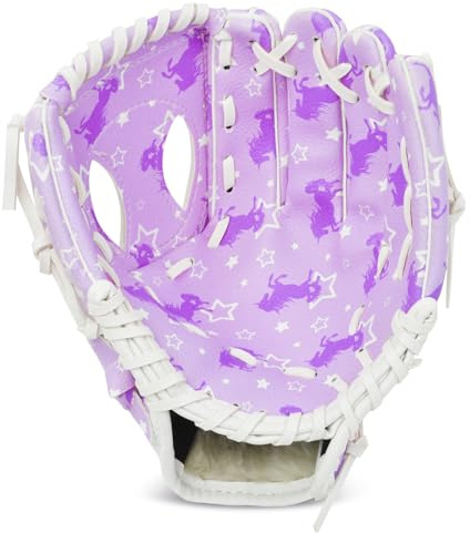 OlyPegic Gant de baseball pour enfants de 3 à 9 ans – Cuir synthétique facile à enfiler | Paume en polyuréthane | Maille respirante | Doublure douce | Tee Ball et Little League | Garçons et filles |