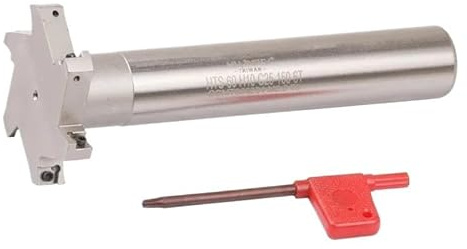 HXSMOZ Fraise à rainurer en T HTS C14 C16 C20 C25 C32 20-80 mm, Disque à Trois Faces, Insert CCMT (sans Inserts)(HTS65-H10-C25-150-6T)
