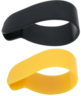 Briny River 2 Fundas Protectoras Antideslizantes para Acelerador de Patinete Compatible con Xiaomi MAX G30 M365 1S F20 7 X 3,2 Cm (Negro Y Amarillo)