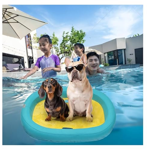 rampa gonfiabile per cani Nessuna Rampa Gonfiabile Per Cani Di Piccola Taglia, Galleggianti Per Cani Pieghevoli E Riutilizzabili Per Piscina, Carico 15kg, Piattaforma Acquatica Per Animali Domestici A