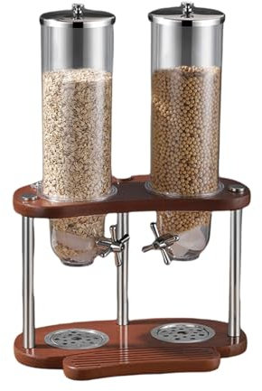 OIFJROIW Dispensador De Cereales Doble/Triple Cabezal Dispensador De Cereales Recipiente Hermético De Cocina para Almacenar Avena Café Grano Nueces(Double-Headed)