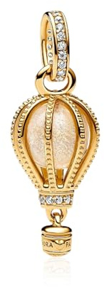 RMMY Gold Hot Air Balloon Charms En Argent 925 Pour Bracelet Collier Charm Dangle Cadeaux Pour Femmes
