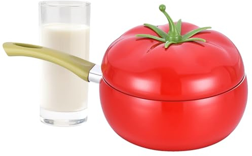 Olla de cocción a fuego lento para verduras y frutas, olla de tomate con tapa, para placas de inducción eléctricas cocina cocina freír cocina leche sopa a fuego lento