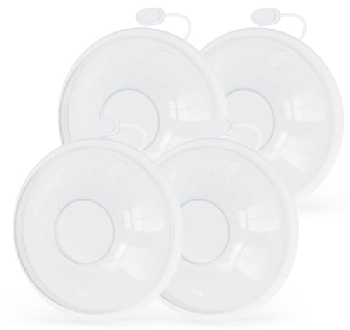 Breast Shells Milk Collection Shells, Breast Milk Collector Breastfeeding, Milk Catchers Breastfeeding, Reusable Breast Pads Maternity, BPA Free Reusable Soft Silicone for Breastfeeding Wear Outdoors