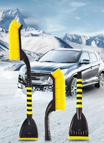 SHILONGBAIHUO Quitanieves del Coche para Opel Astra J AB Bj. 2009 bis 2015, Rasqueta de Hielo Parabrisas, Rascador Hielo Coche, Cepillo quitanieves, Rascador de Hielo,Yellow