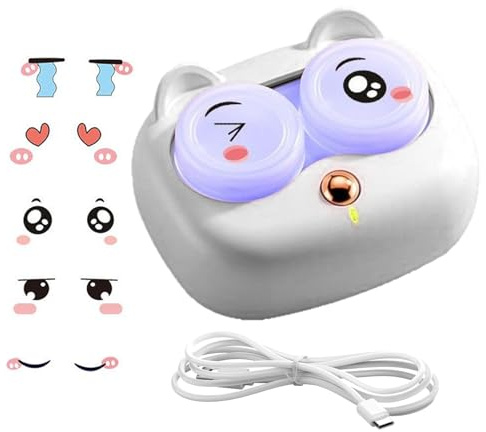 3 modalità, pulitore per lenti a contatto, pulitore per occhiali – pulitore per lenti a contatto USB per pendolarismo, casa, viaggi quotidiani, ufficio, cosplay, esterno, interno