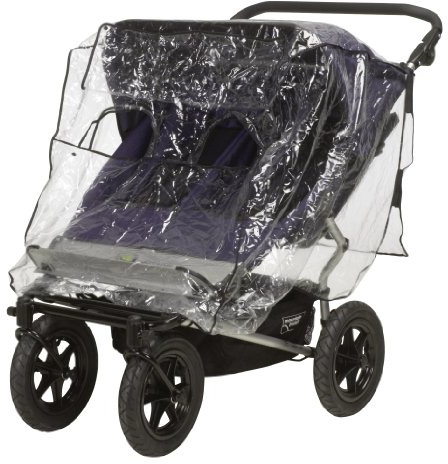 Playshoes 448922 Regenverdeck, Regenschutz, Regenhaube für Geschwisterbuggy/Tandemwagen mit Kontaktfenster