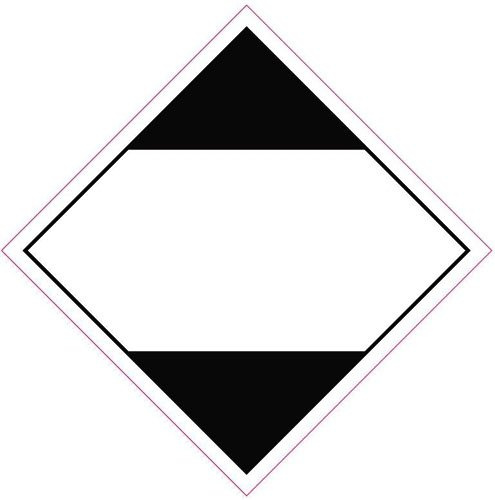 Bianco e nero - 250 etichette di avviso di pericolo